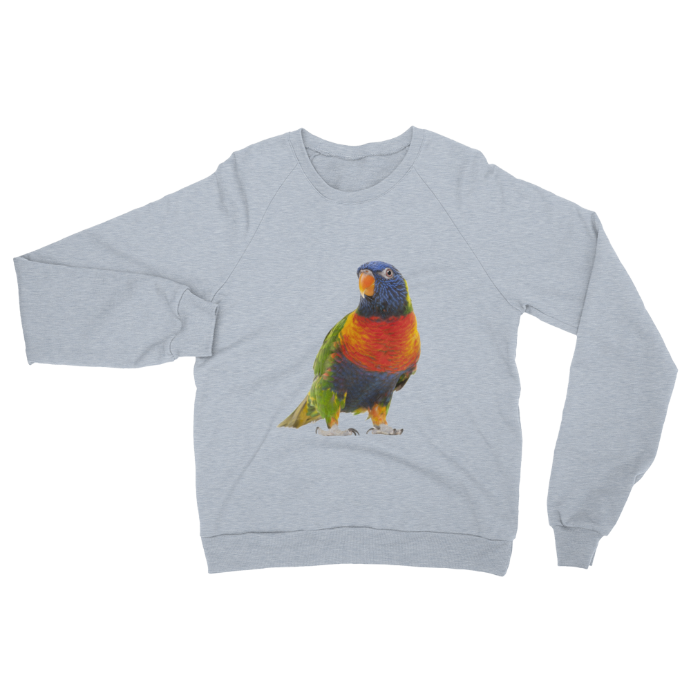 Parrot print Unisex California Fleece Raglan Sweatshirt