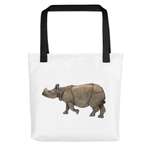 Indian-Rhinoceros Print Tote bag