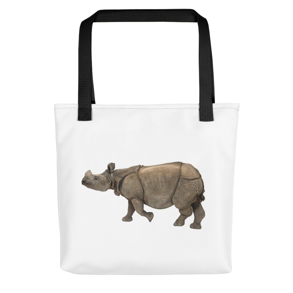 Indian-Rhinoceros Print Tote bag
